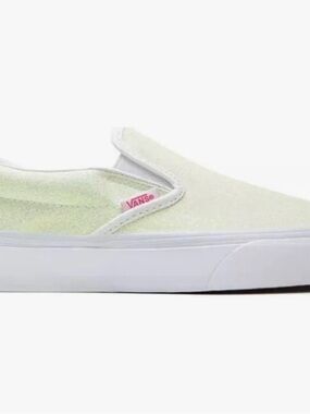 EUC Vans Classic Slip-On UV Glitter Shoes Sneakers Size women’s 10 men’s 8.5